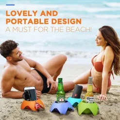 Glasunderlägg-5 st Strandmuggunderlägg, Sandunderlägg