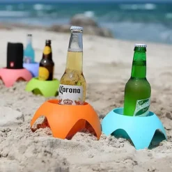 Glasunderlägg-5 st Strandmuggunderlägg, Sandunderlägg