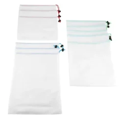 11 st återanvändbara dragskonätpåsar frukt- och grönsakspåsar förvaringsleksaker shoppingpåse