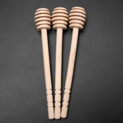 Honungsburkar-24 st trä honungsdroppar omrörningsstav sylt sirap drizzler stick servering köksredskap prylar (#2)