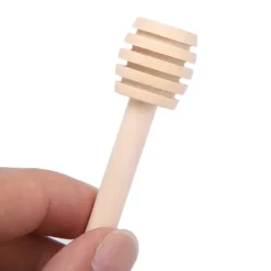 Stekpipett-24 st trä honungsdroppspinnar serveringsstav sylt sirap drizzler omrörningsstav köksredskap (8 cm)