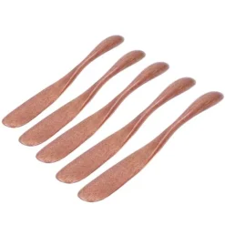 5 st träsmörkniv sylt ostspridare porslin för japansk stil för bröd ansiktsmask Mörk färgfärg