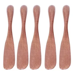 5 st träsmörkniv sylt ostspridare porslin för japansk stil för bröd ansiktsmask Mörk färgfärg