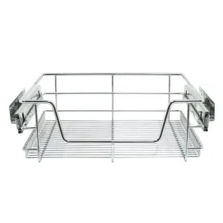 6 st Utdragbara Trådkorgar i Rostfritt Stål - 50 cm (B) med Mjuk Stängning För Skåp och Skafferier Kökslådor Förvaring 430 mm D x 397 mm B x 140 mm H | CDON