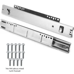 6 st Utdragbara Trådkorgar i Rostfritt Stål - 50 cm (B) med Mjuk Stängning För Skåp och Skafferier Kökslådor Förvaring 430 mm D x 397 mm B x 140 mm H | CDON