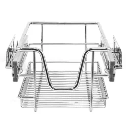 6 st Utdragbara Trådkorgar i Rostfritt Stål - 30 cm (B) med Mjuk Stängning För Skåp och Skafferier Kökslådor Förvaring 430 mm D x 197 mm B x 140 mm H | CDON