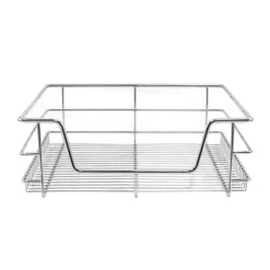 5 st Utdragbara Trådkorgar i Rostfritt Stål - 50 cm (B) med Mjuk Stängning För Skåp och Skafferier Kökslådor Förvaring 430 mm D x 397 mm B x 140 mm H | CDON