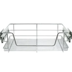 3 st Utdragbara Trådkorgar i Rostfritt Stål - 60 cm (B) med Mjuk Stängning För Skåp och Skafferier Kökslådor Förvaring 430 mm D x 497 mm B x 140 mm H | CDON