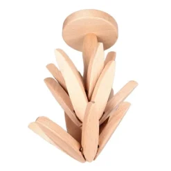 Karottunderlägg-3 st Varmrätter Träunderlägg Trädformad designunderlägg Värmebeständig underlägg i bokträ