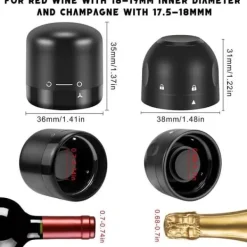 6 st vinflaskpropp Champagnepropp Återanvändbar vinförvaringspropp för vin- och champagneälskare (nr A33