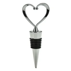 2 st Vinkork i silver - Hjärta