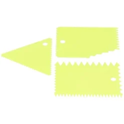 3 st/set kakkrämskrapa pasty cutters skrapa oregelbunden tänder kant gör-det-själv smoothergreen