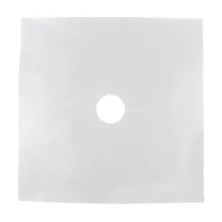 6 st/set återanvändbart skydd i glasfiber för gasspisar, skyddsmatta för köksredskap (silver)