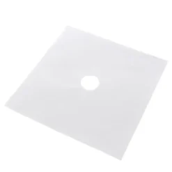 6 st/set återanvändbart skydd i glasfiber för gasspisar, skyddsmatta för köksredskap (silver)