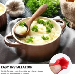 Grytlappar & Grillvantar-4 stycken silikongrytunderlägg, värmebeständiga grythandtagsskydd, halkfria grytskydd för wokar och soppgrytor röda