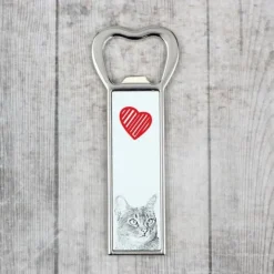 Drinkshakers & Drinkverktyg-Abyssinian - flasköppnare med en katt, personlig kylöppnare, unik present till en man från Art-Dog