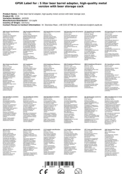Ölkranar-Adapter för ölfat, Ölfatadapter, Adapter för kransystem till 5L ölfat, högkvalitativ metall med Ölkran