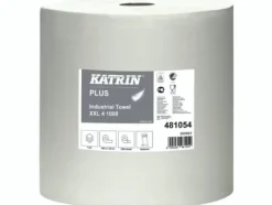Katrin Pappershanddukar-Aftørringsrulle Industri Plus 4-lag Ø36cm B38cmxL360m Mix Hvid,1 Rl