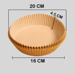 Fritöser-Air Fryer engångspapper för fritös 16 cm 100 st Vit