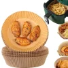 Air Fryer Papper 100-pack – 20cm Engångspapper för Luftfritös Brun
