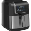 Fritöser-Airfryer 6,5 L, 1700 W, 8 program, LED-display, non-stick korg, hälsosam oljefri matlagning