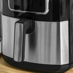 Fritöser-Airfryer 6,5 L, 1700 W, 8 program, LED-display, non-stick korg, hälsosam oljefri matlagning