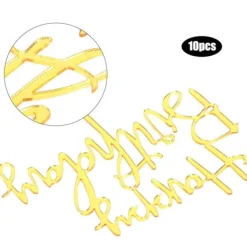 Akryl tårta topper flagga för födelsedagsfest bröllopstårta dekoration