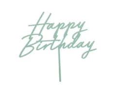 Utrustning För Tårtdekoration-Akryltårtdekoration i akryl, grön, 16,5 cm