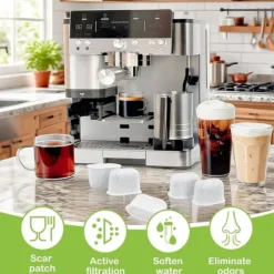 Aktivt Kolfilter för Ninja kaffebryggare Ersättningsvattenfilter Kaffetillbehör, 12-pack