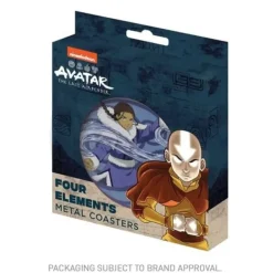 Glasunderlägg-AVATAR THE LAST AIRBENDER- 4 GRAVERADE METALLCOASTERS