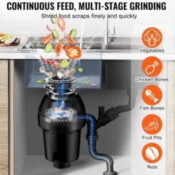 Avfallskvarnar-Avfallskvarn, 21x21x39 cm, matavfallskvarn