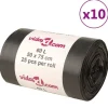 vidaXL Avfallspåsar 250 st svart 60 L