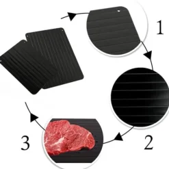 Avfrostningsbricka - Snabb - Aluminium - Svart - 29,5x20,5cm - Ekologisk