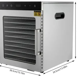 Torkugnar-Avfuktare, 10 Brickor, Justerbar Temperatur,Silver