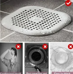 Durkslag & Silar-Avloppssil - 2-pack - Silikon - För Diskho & Duscha