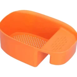 Diskhokorgar-Avloppsställ för diskho Multifunktionell frukt- och grönsaksavrinning Restfilter för kök Orange