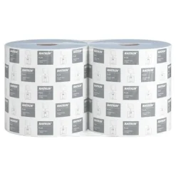 Katrin Pappershanddukar-Avtorkningspapper Plus blått Ø26,5 cm x 350 m 2-lagers, nyfiber, 2 rullar/förpackning