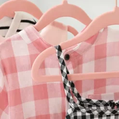 Babyhängare, Förpackning med 50 sammetshängare för barn med krokar i roséguld, halkfria barnhängare för kläder i garderoben, baby- eller barnjackor, | CDON