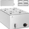 Matuppvärmare-Bain marie elvärmare med kran 4 x GN 1/4 600 W
