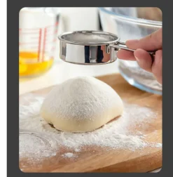 Baksikt i rostfritt stål - finmaskig sil för mjöl, kaffe och mer