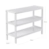 Bambu - skonställ - med 3 nivåer - vit - 70 x 55 x 26 cm