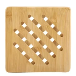 Karottunderlägg-Bambu Koppgryta Diskunderlägg Hållare Värmebeständig Bordsmatta Bordsunderlägg S