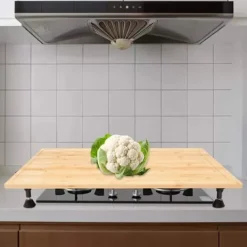 Bambu spishällsöverdrag - Skärbräda & Hällskydd - Rektangulär - 75 x 54 x 10 cm - För hem och små lägenheter - Röd