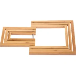 Karottunderlägg-BAMBU VIKPLATTA, lätt, 19x34cm