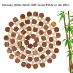 Karottunderlägg-Bambu värmebeständig bordsmatta bordsunderlägg (stor)