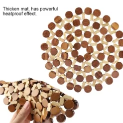 Karottunderlägg-Bambu värmebeständig bordsmatta bordsunderlägg (stor)