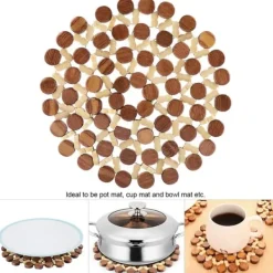 Karottunderlägg-Bambu värmebeständig bordsmatta bordsunderlägg (stor)