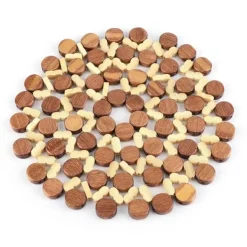 Karottunderlägg-Bambu värmebeständig bordsmatta bordsunderlägg (stor)