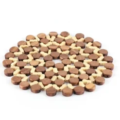 Karottunderlägg-Bambu värmebeständig bordsmatta bordsunderlägg (stor)