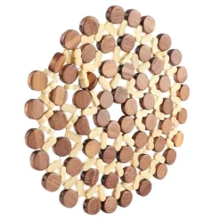 Karottunderlägg-Bambu värmebeständig bordsmatta bordsunderlägg (stor)